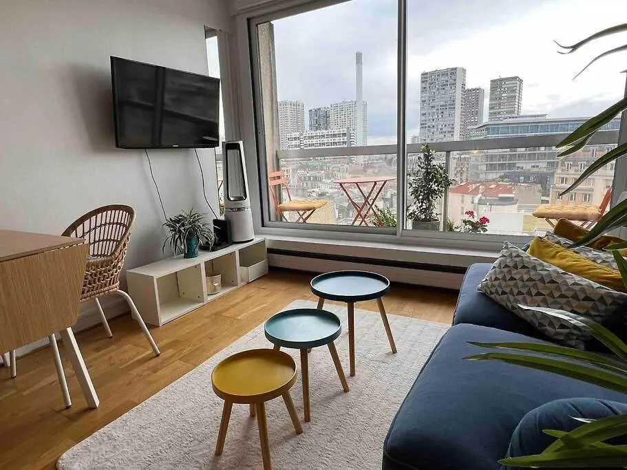 Tour Eiffel - Studio Vue Imprenable Au-Dessus Des Toits, Balcon Parigi Francia
